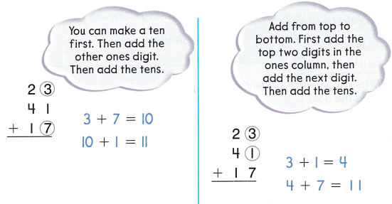 Texas Go Math Grade 2 Lesson 7.4 Answer Key Find Sums for 3 Addends ...