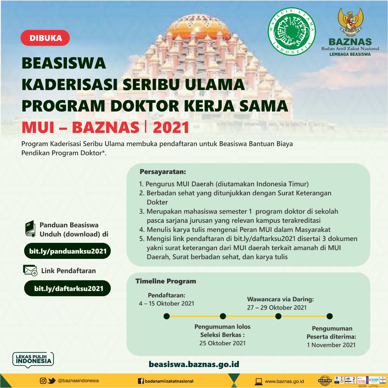 Beasiswa Kaderisasi Seribu Ulama Program Doktor