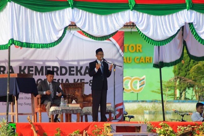 Gontor Kampus 12 Riau Khidmat Jalani Upacara Bendera HUT RI Ke-81