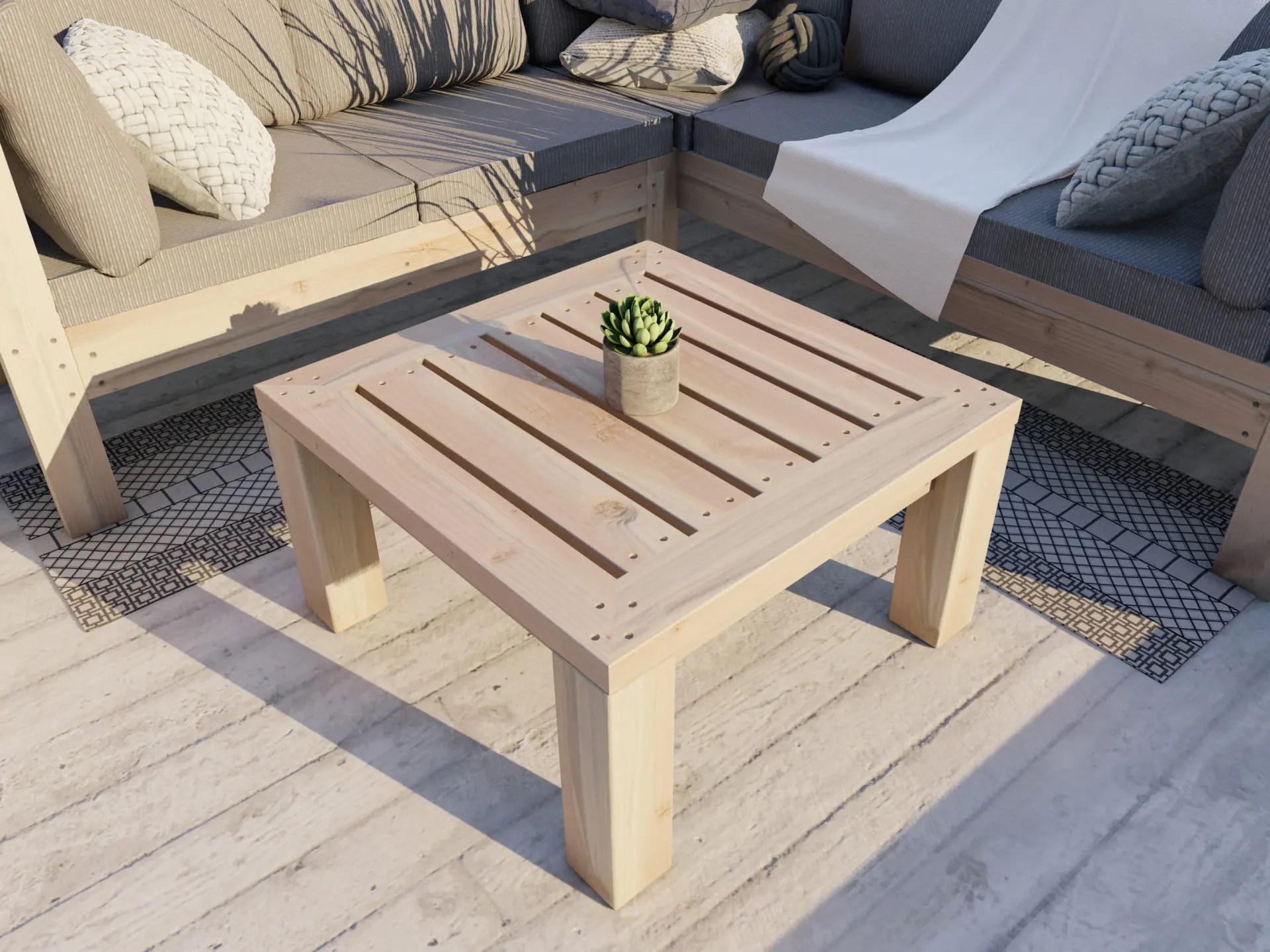 Plans for diy outdoor wood coffee table
