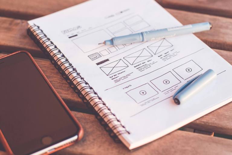 Web design wireframe