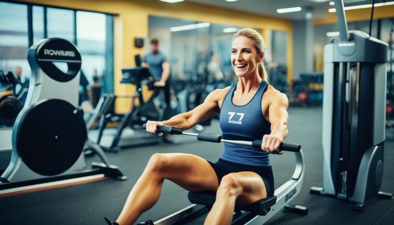 Rowing For Strength Routine Rowing Machine Workouts - Download Professional Vintage Illustration | 4K