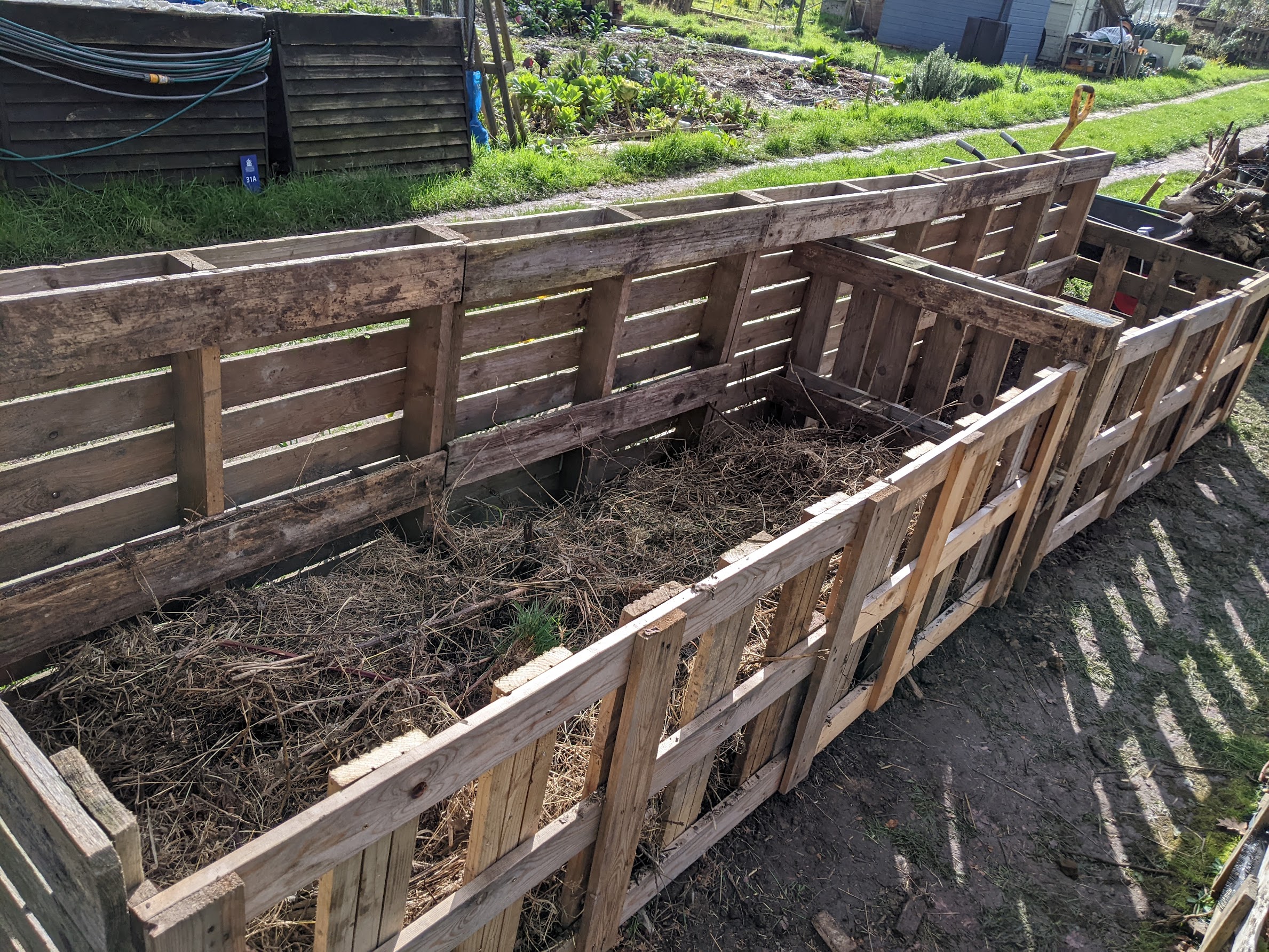 Rebuilding the compost bins