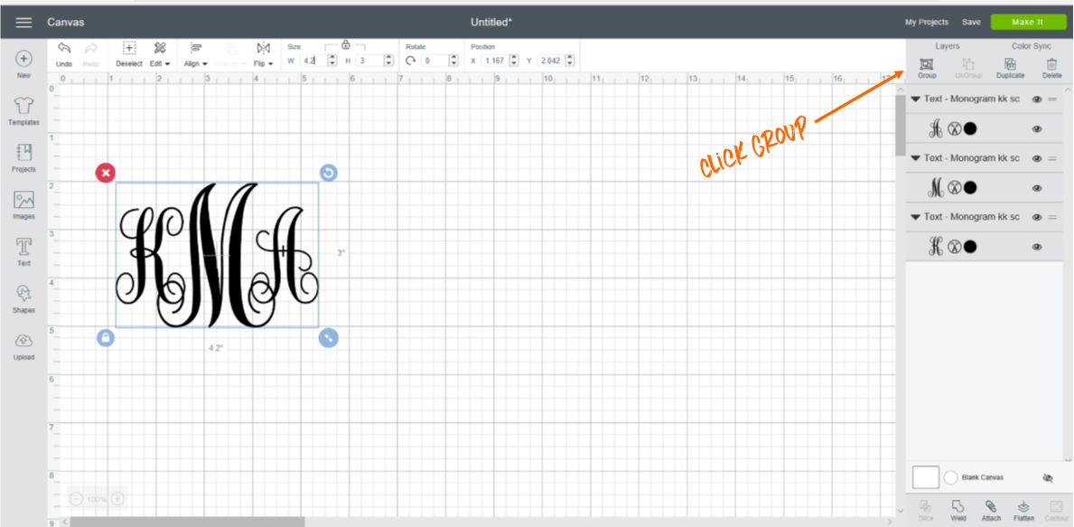 Run it through and peel the monogram off! How To Make Beautiful Monograms With Cricut Good Life Wife