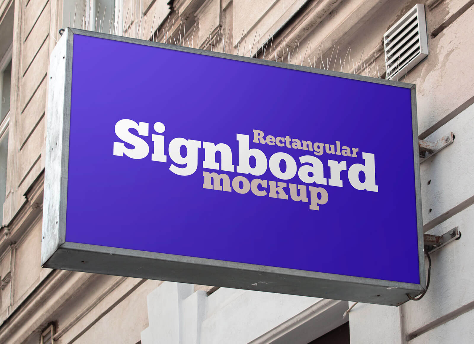 Free for personal and commercial use. Free Rectangular Signboard Mockup Psd Good Mockups