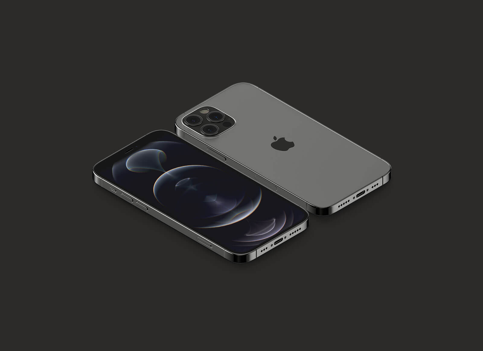 This is a classic perspective isometric psd iphone 12 mockup to display any design. Free Front Back 3d Rendered Iphone 12 Pro Mockup Psd Good Mockups