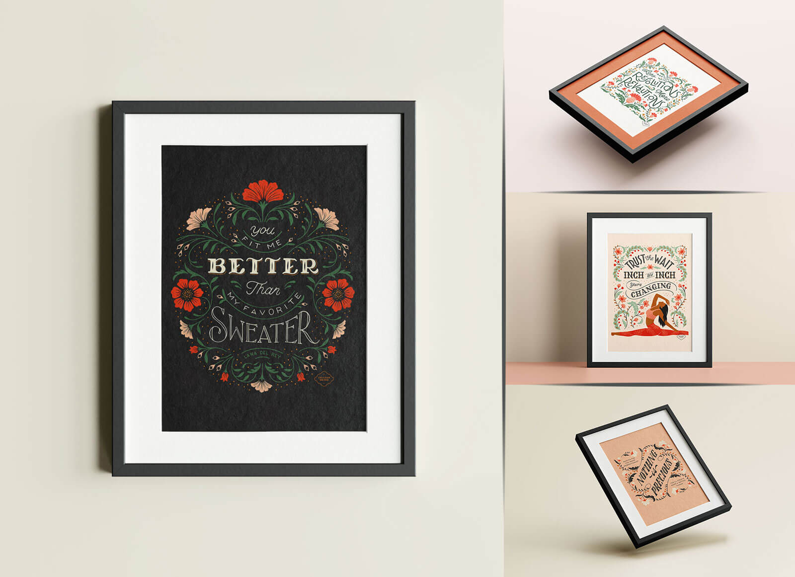 Free mockup psd files & tech. Free Picture Poster Frame Mockup Psd Set Good Mockups