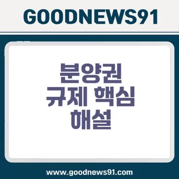 분양권 대출과 전매제한 규제 왜 중요한가 2 분양권 대출과 전매제한 규제 왜 중요한가