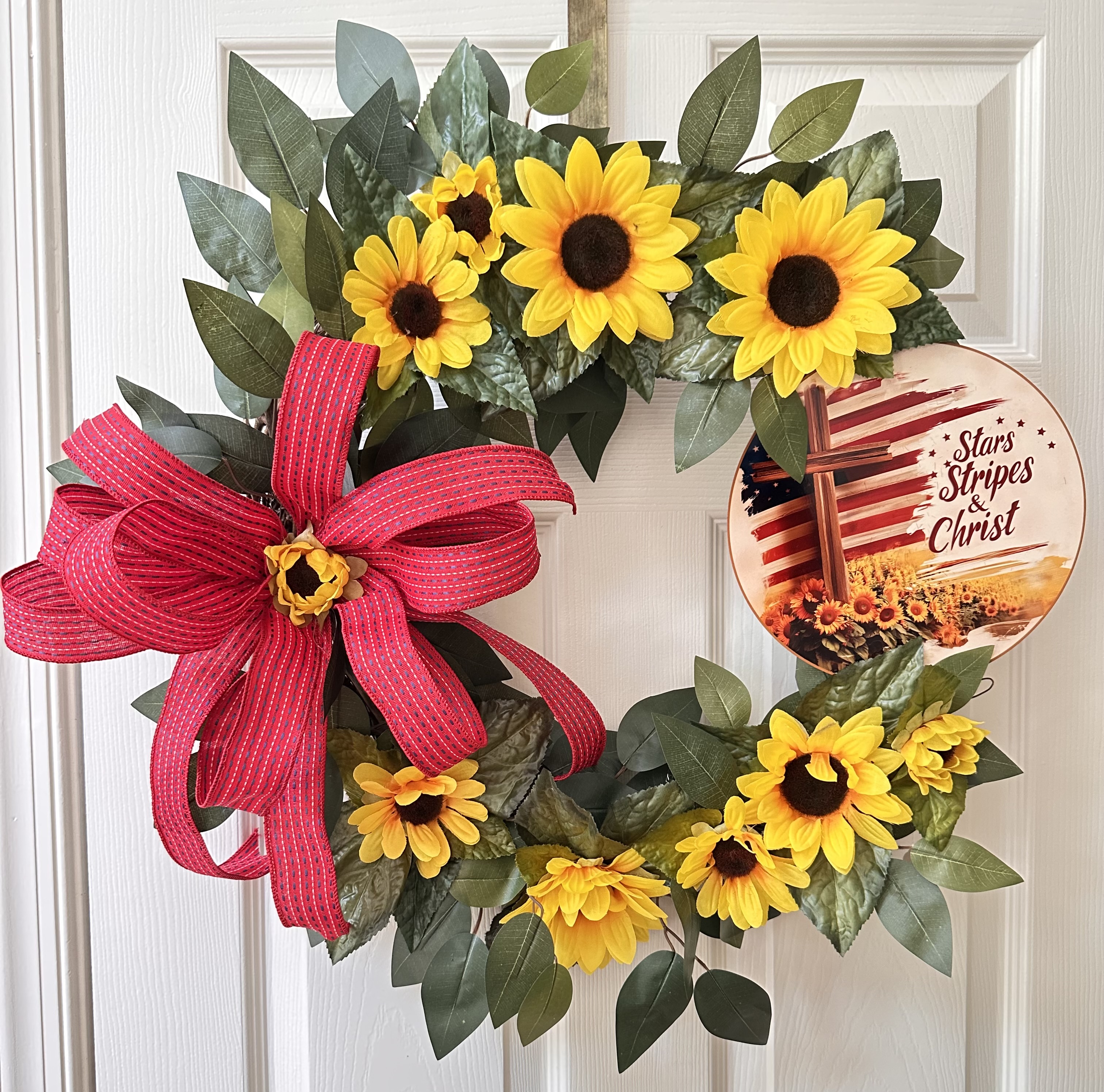 Stars Stripes & Christ Wreath