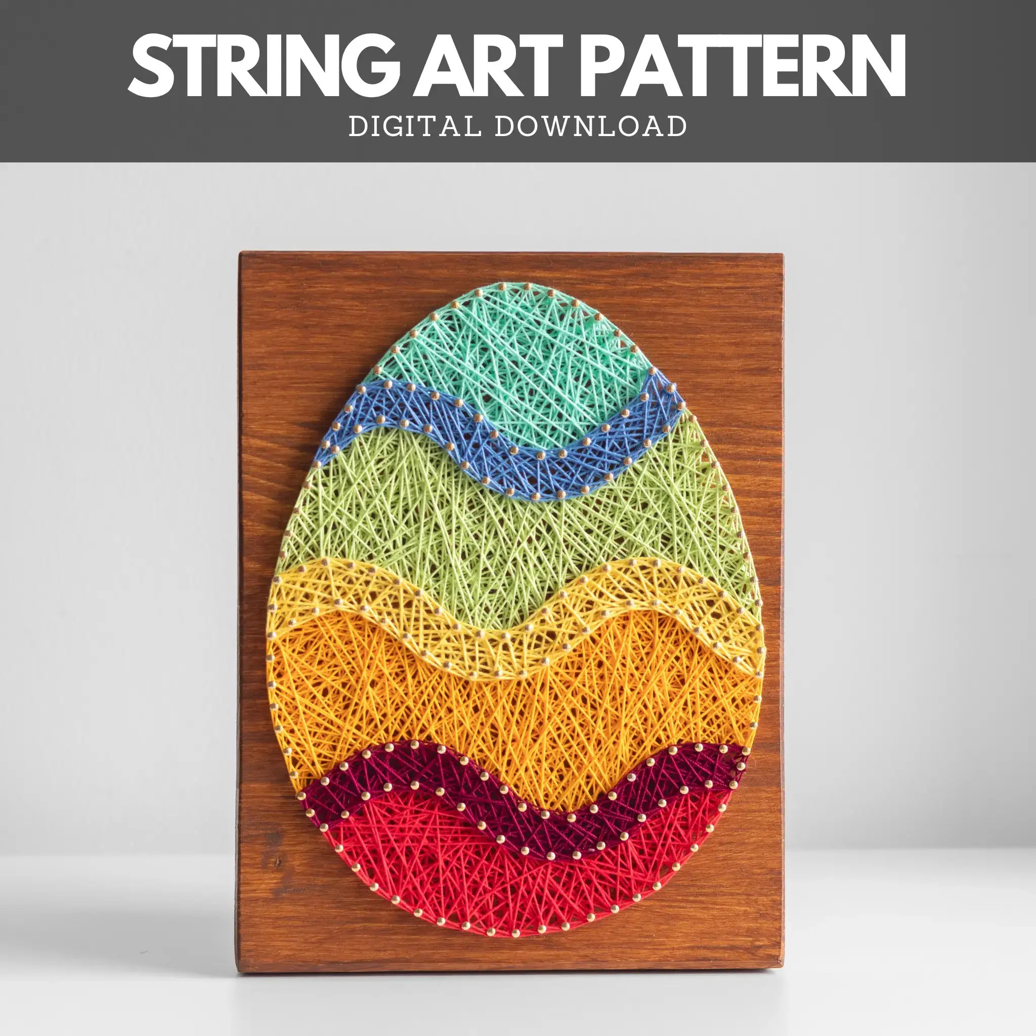 String Art Pattern Easter Egg String Art Pattern By Goodstrings