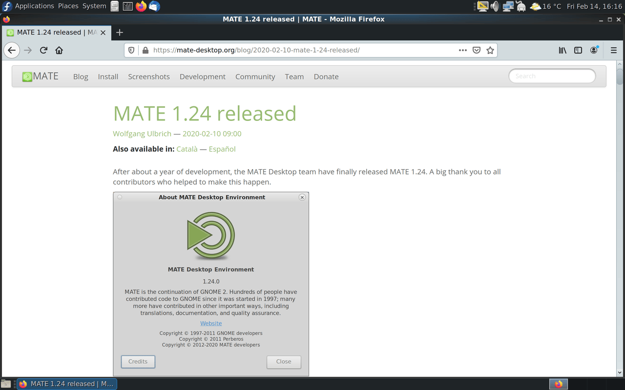 L’environnement de bureau MATE en version 1.2.4: ce qu'il faut savoir