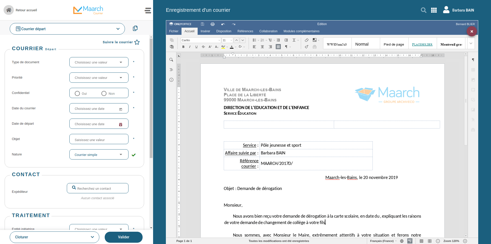 Maarch: comment installer la suite bureautique OnlyOffice