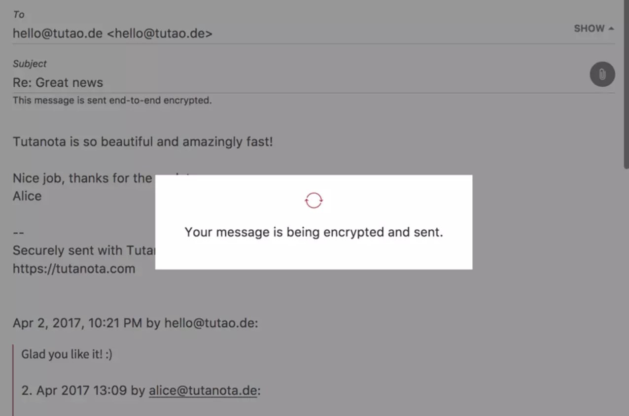 Tuta active le chiffrement Argon2 et AES 256 par défaut