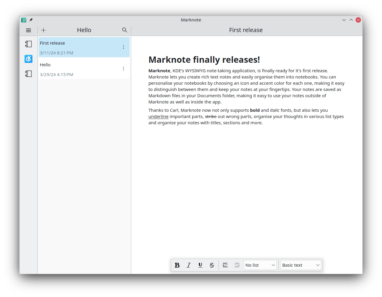 Application open source du mois d'avril 2024 : Marknote, vos notes Markdown simplifiées