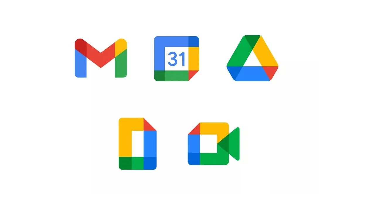 Comparatif des logos Google Workspace, Proton, Infomaniak et Tuta pour illustrer le choix d'une suite bureautique pro.