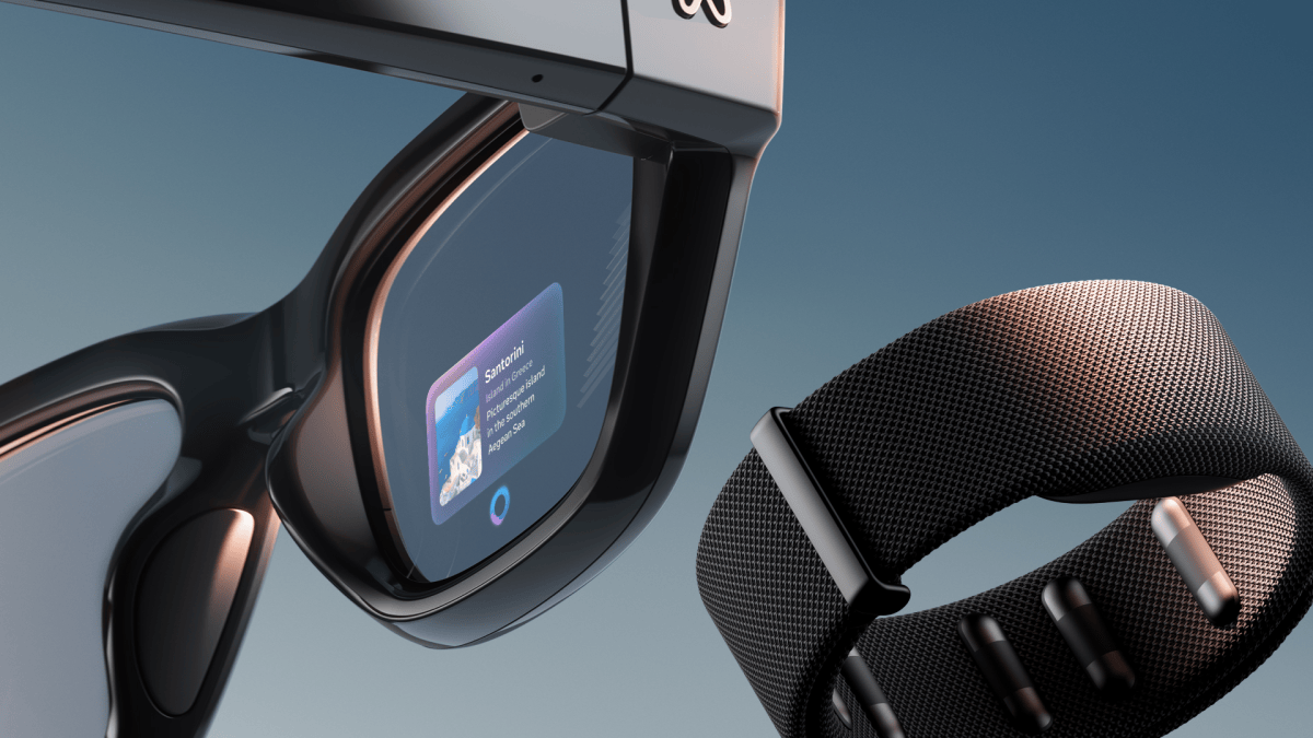 Lunettes connectées Ray-Ban Display et bracelet neuronal de Meta avec capteurs électromyographiques