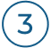 3 with round border icon