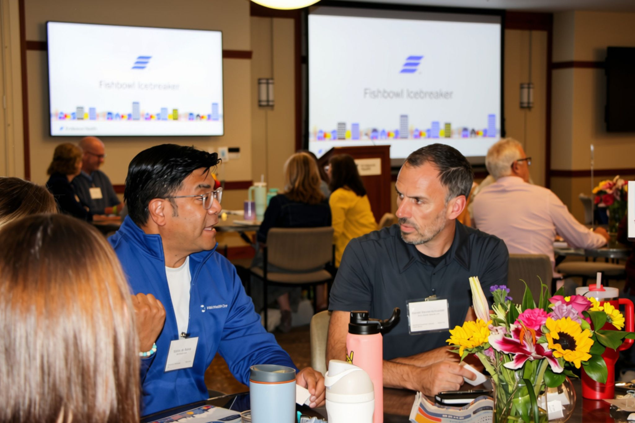 A one-on-one conversation at a Good Works Results session