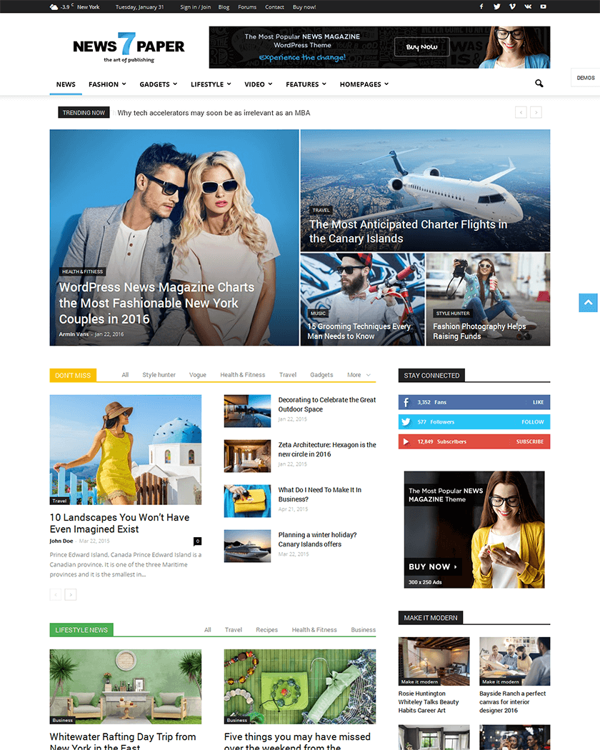 It comes with option to change color of entire . 20+ Best WordPress News Themes of 2017 - GoodWPThemes