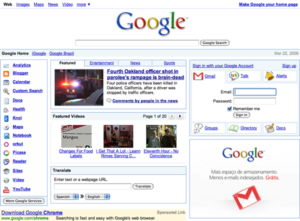 googlely Como seria o Google com o layout do Yahoo!?