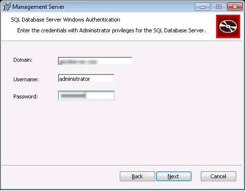NovaBackup CMC :: SQL Database Server Windows Authentication
