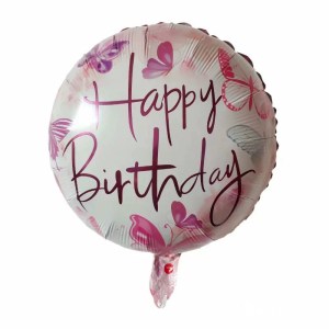18 Inch Happy Birthday Round Shape Foil Balloon