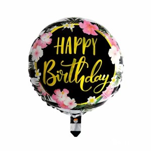 18 Inch Happy Birthday Round Shape Foil Balloon