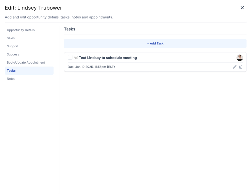 contact-based task