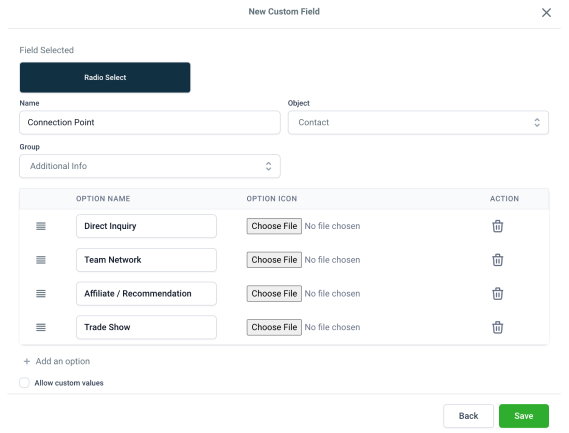 custom fields