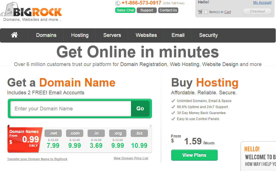 BigRock hosting review