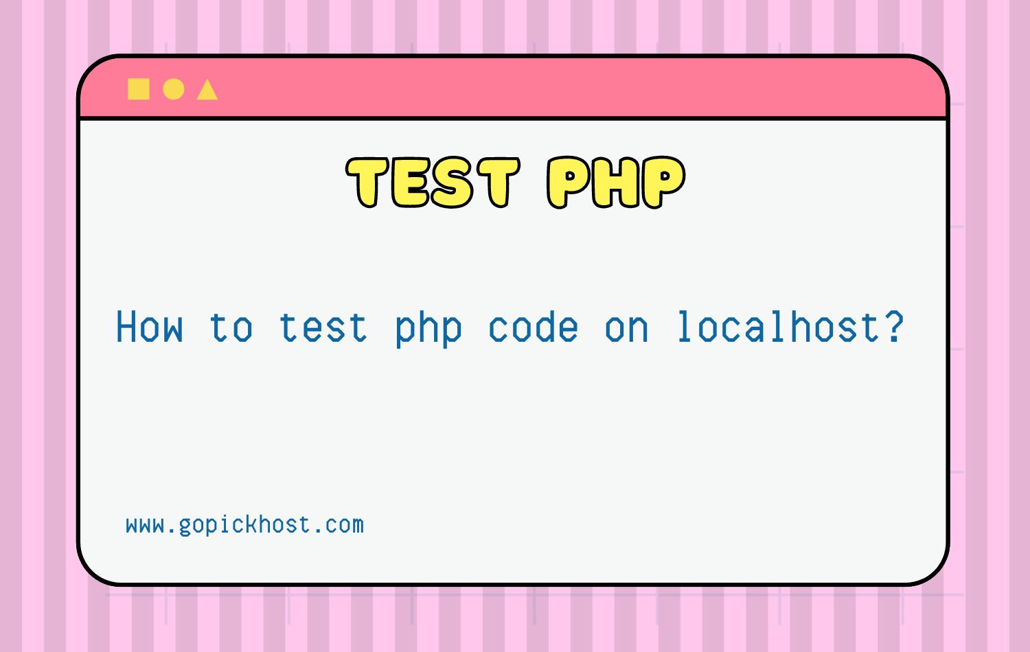 PHP on local computer