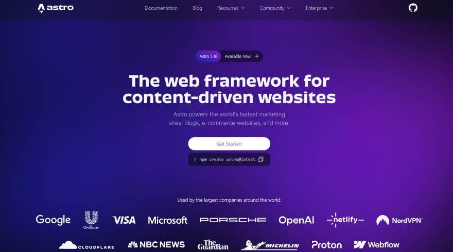 Astro – Fast, Content-Driven JavaScript Web Framework