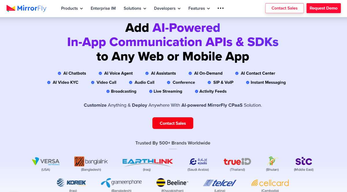 MirrorFly – Real-Time Chat, Voice & Video API Platform