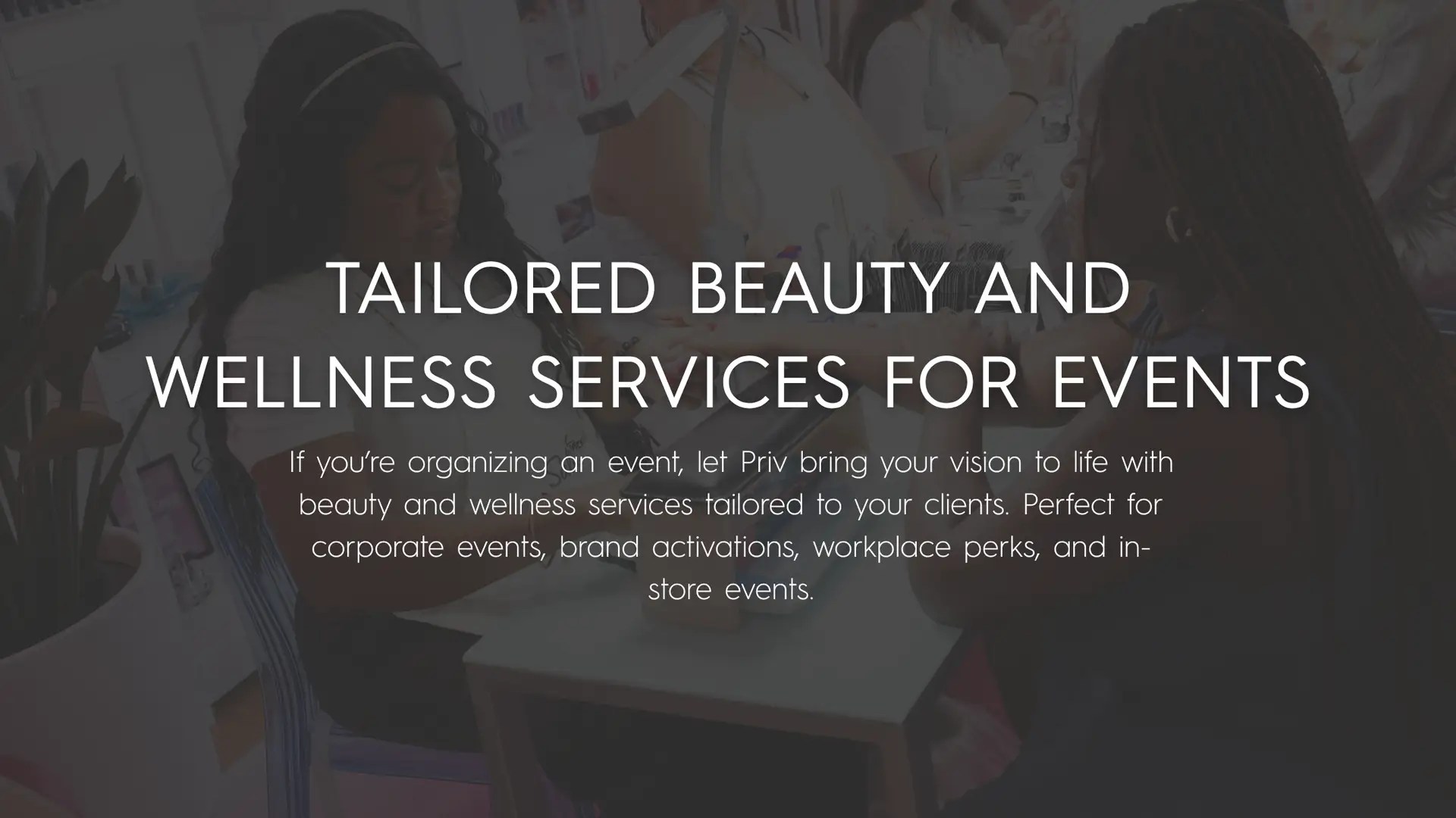 Priv branded beauty and wellness graphic