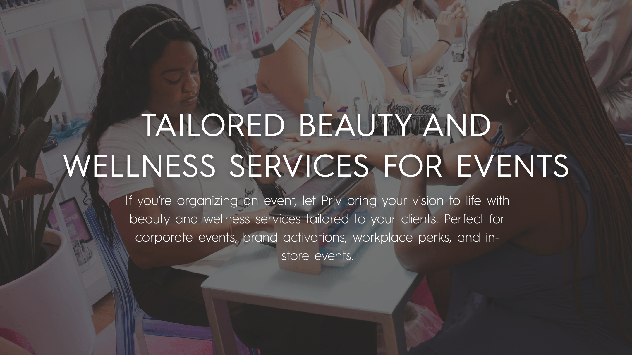Priv branded beauty and wellness graphic