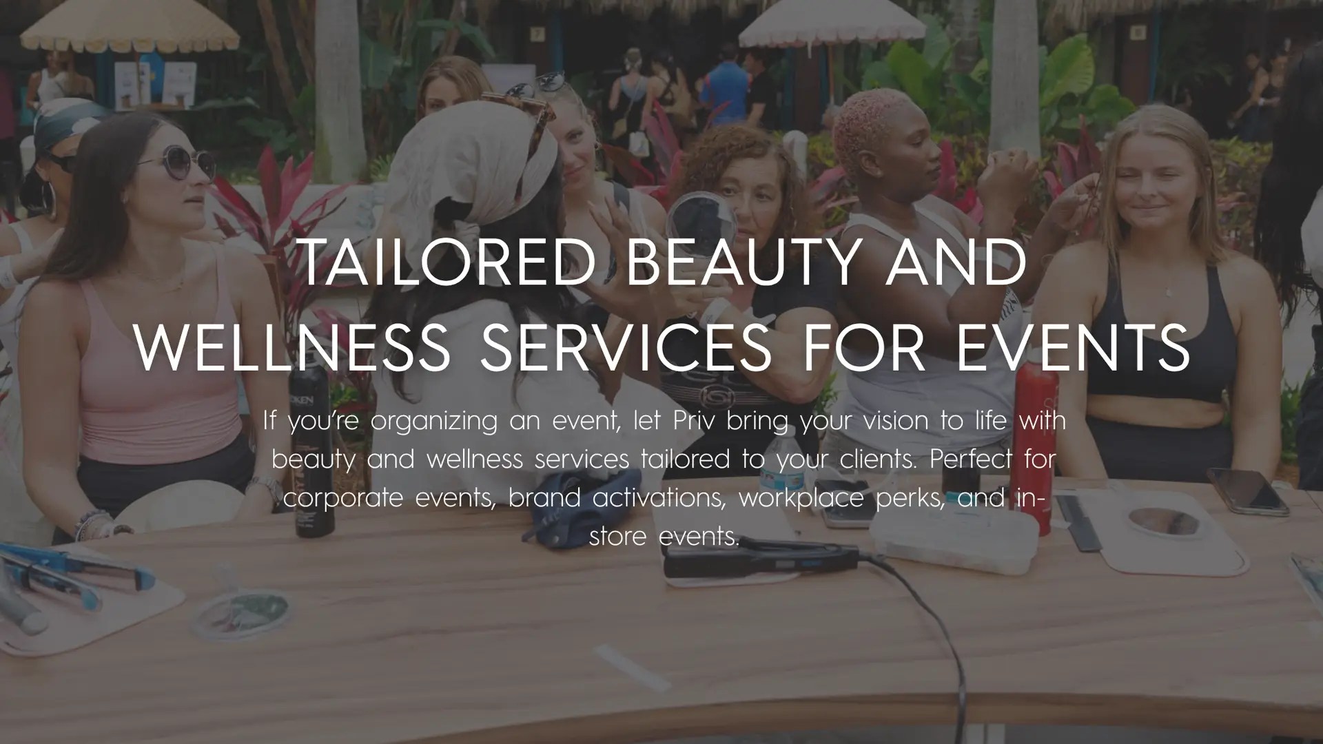 Priv branded beauty and wellness graphic
