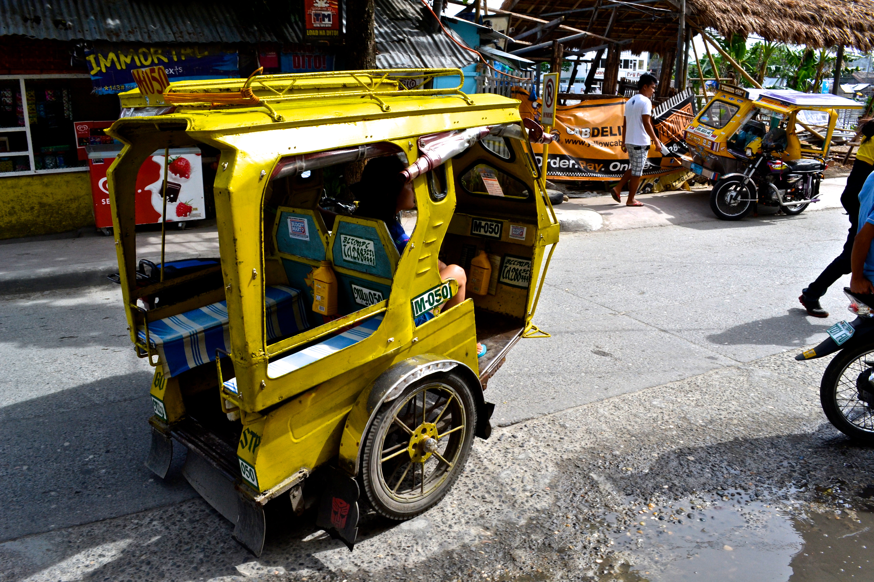 Typical transport on the island called Tricyles