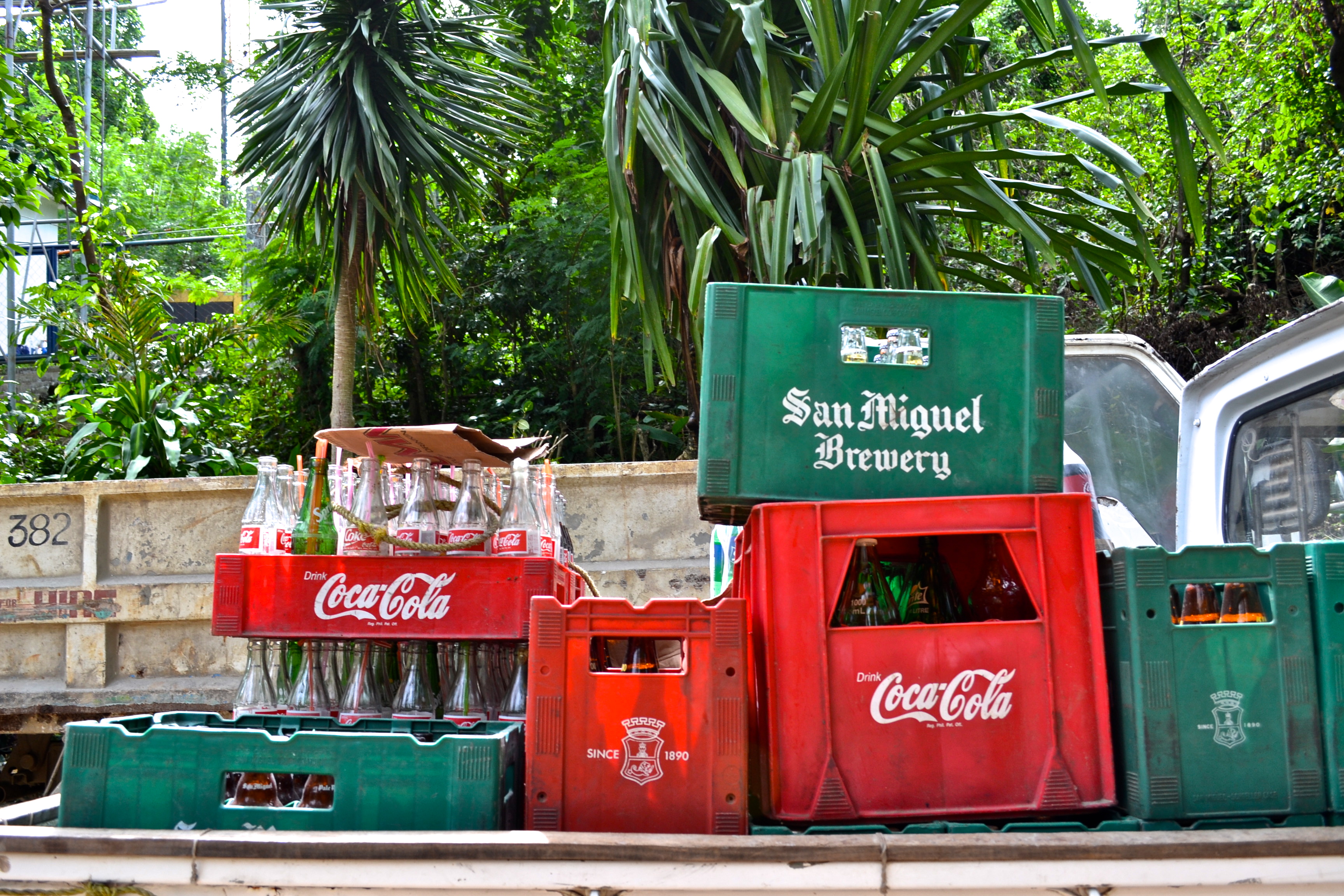 Crates of Coca-Cola near Baling Hai