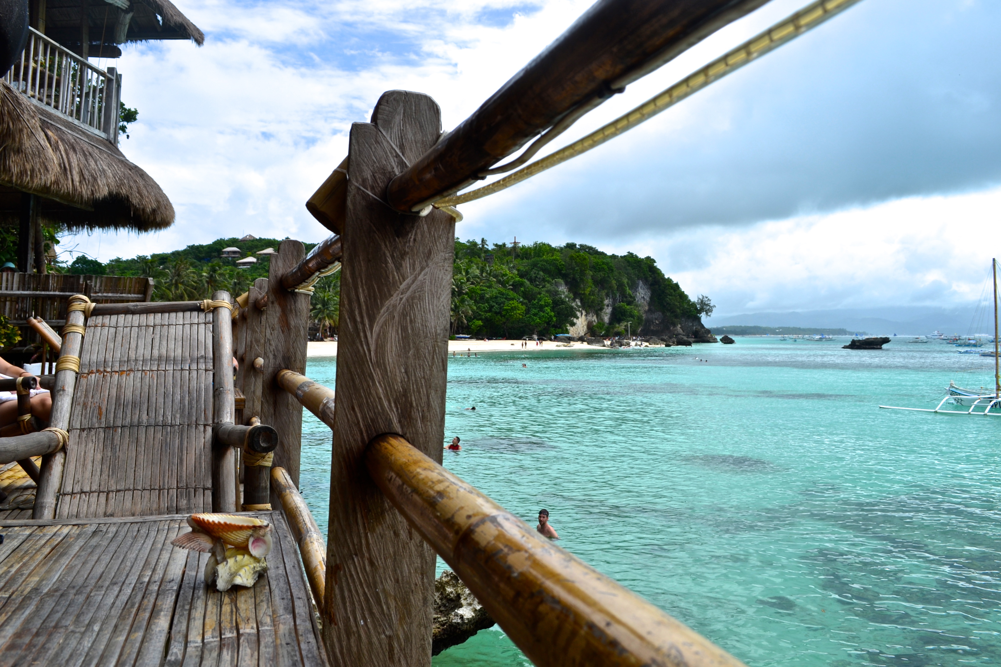 View from the bamboo porch at Spiderhouse
