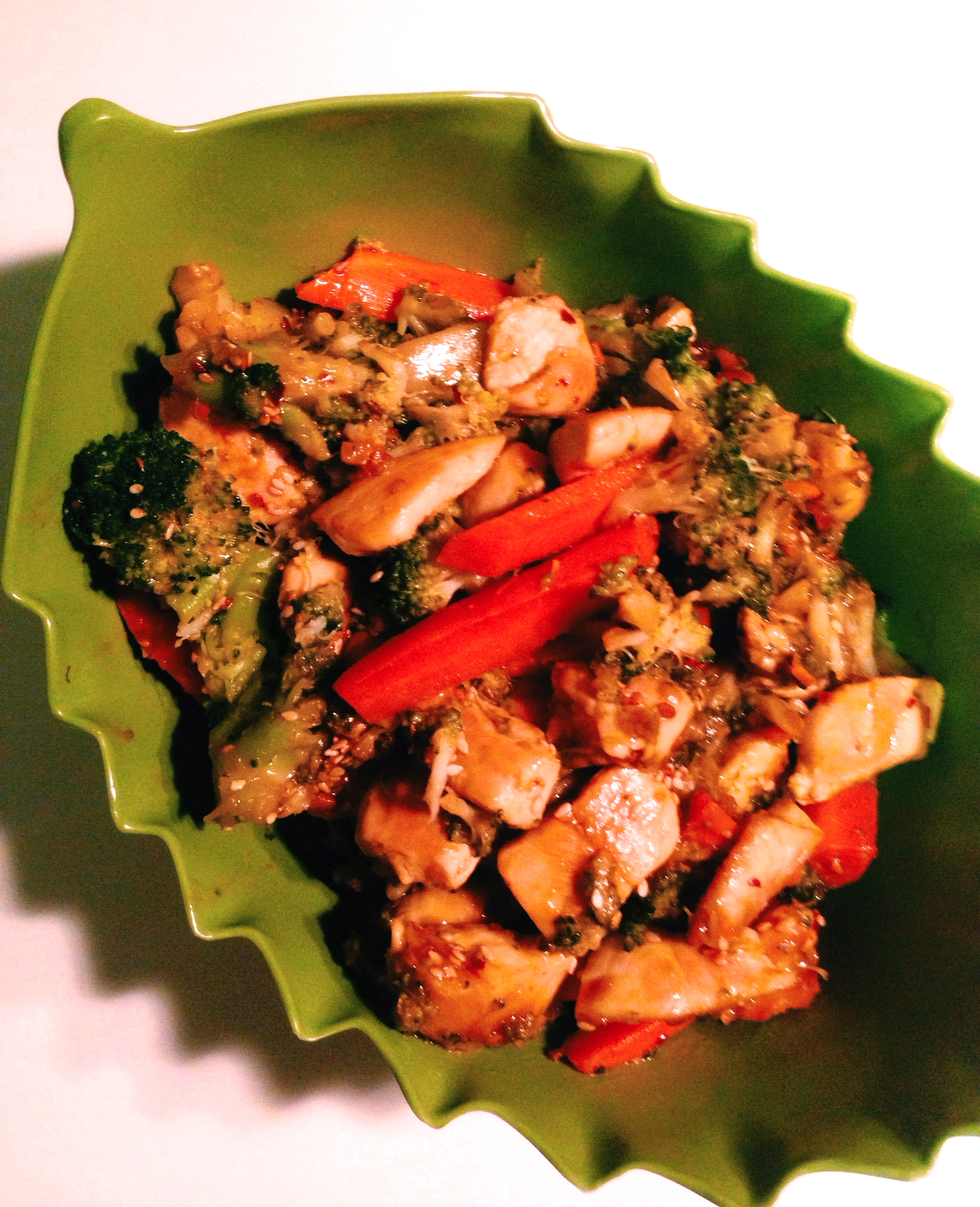 Ginger chicken stir fry