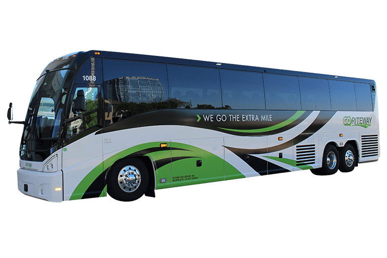 motorcoach rentals - charter bus milwaukee go riteway on wedding shuttle service milwaukee