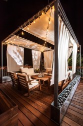 rooftop backyard patio deck relaxing comfy string target lights contemporary precious seating patios decks bar pergola prev roof feedproxy google