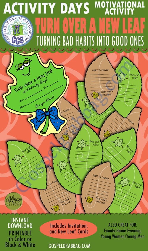 $3.75 Activity Days - Anytime Motivational Activity: Turn Over a New Leaf - For Faith in God Program