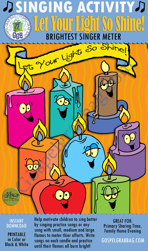 Let Your Light So Shine! goal candles or singing meter