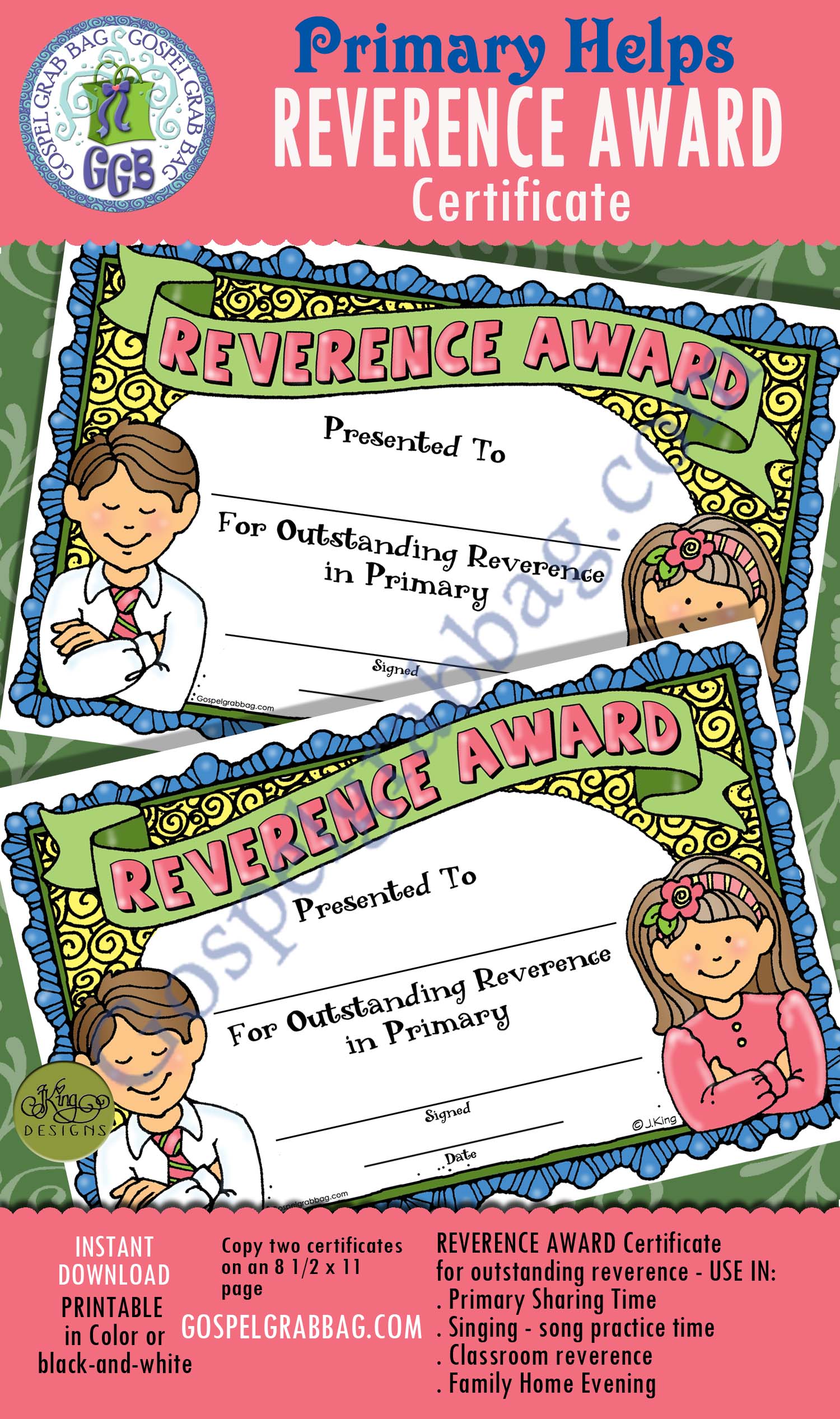 REVERENCE AWARD Primary