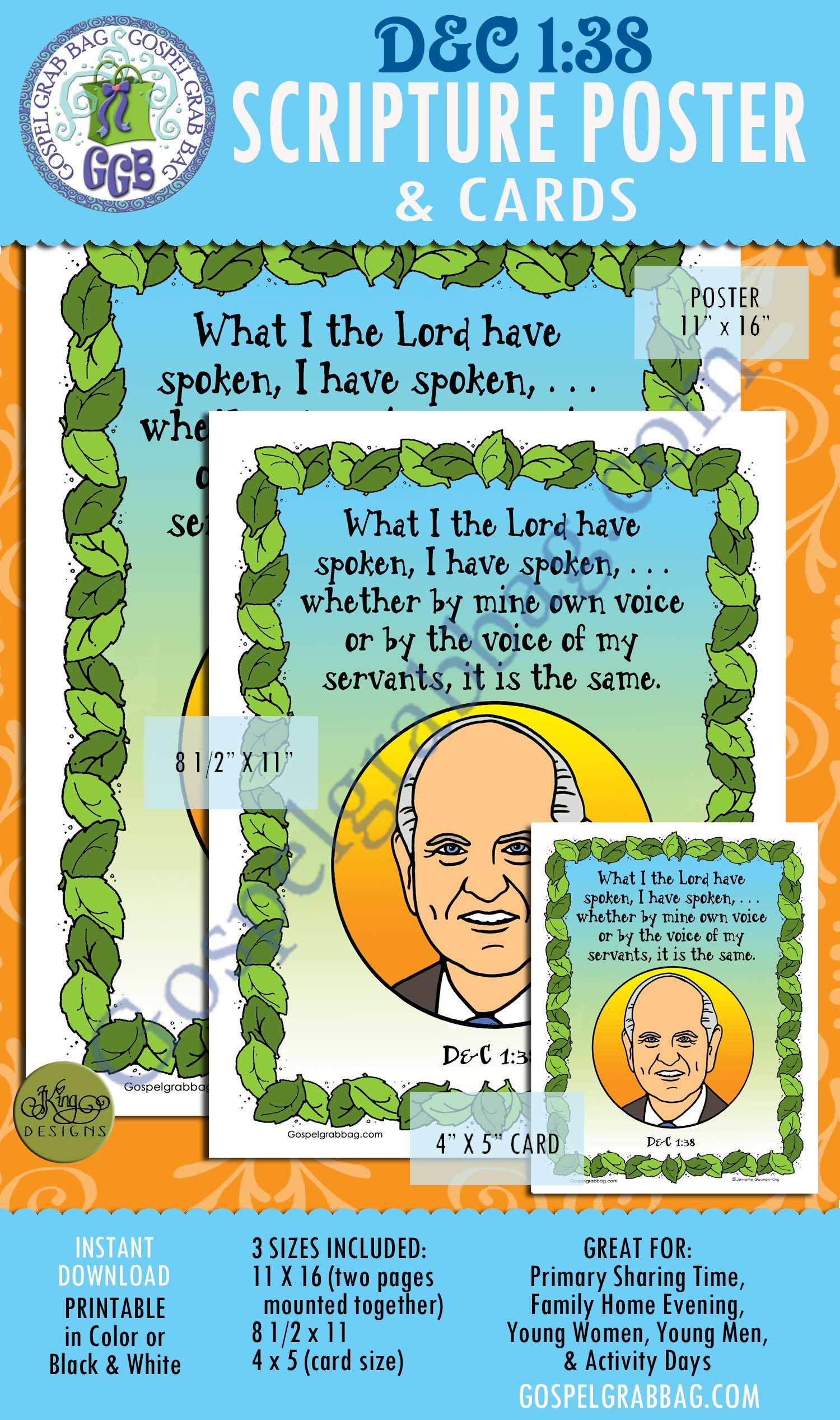 SCRIPTURE POSTERS & CARDS: D&C 1:38