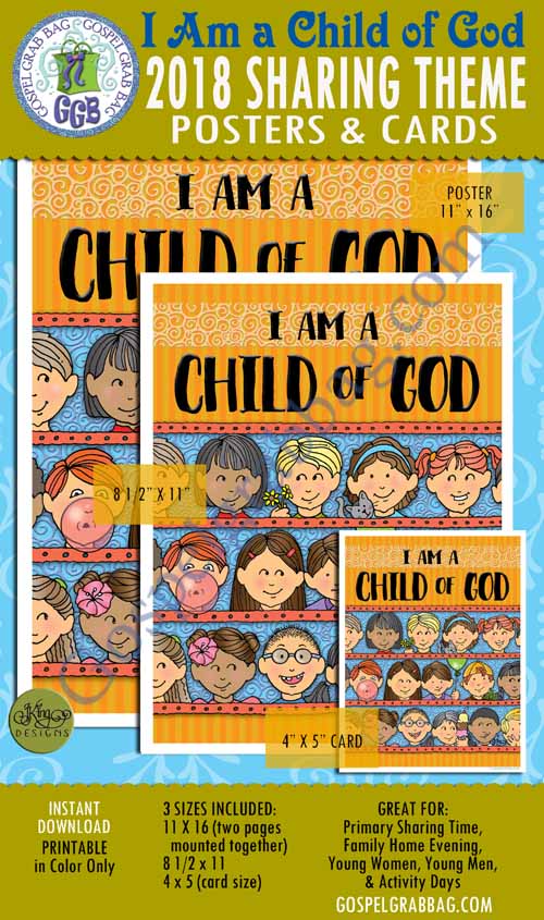 "I Am a Child of God" poster and card