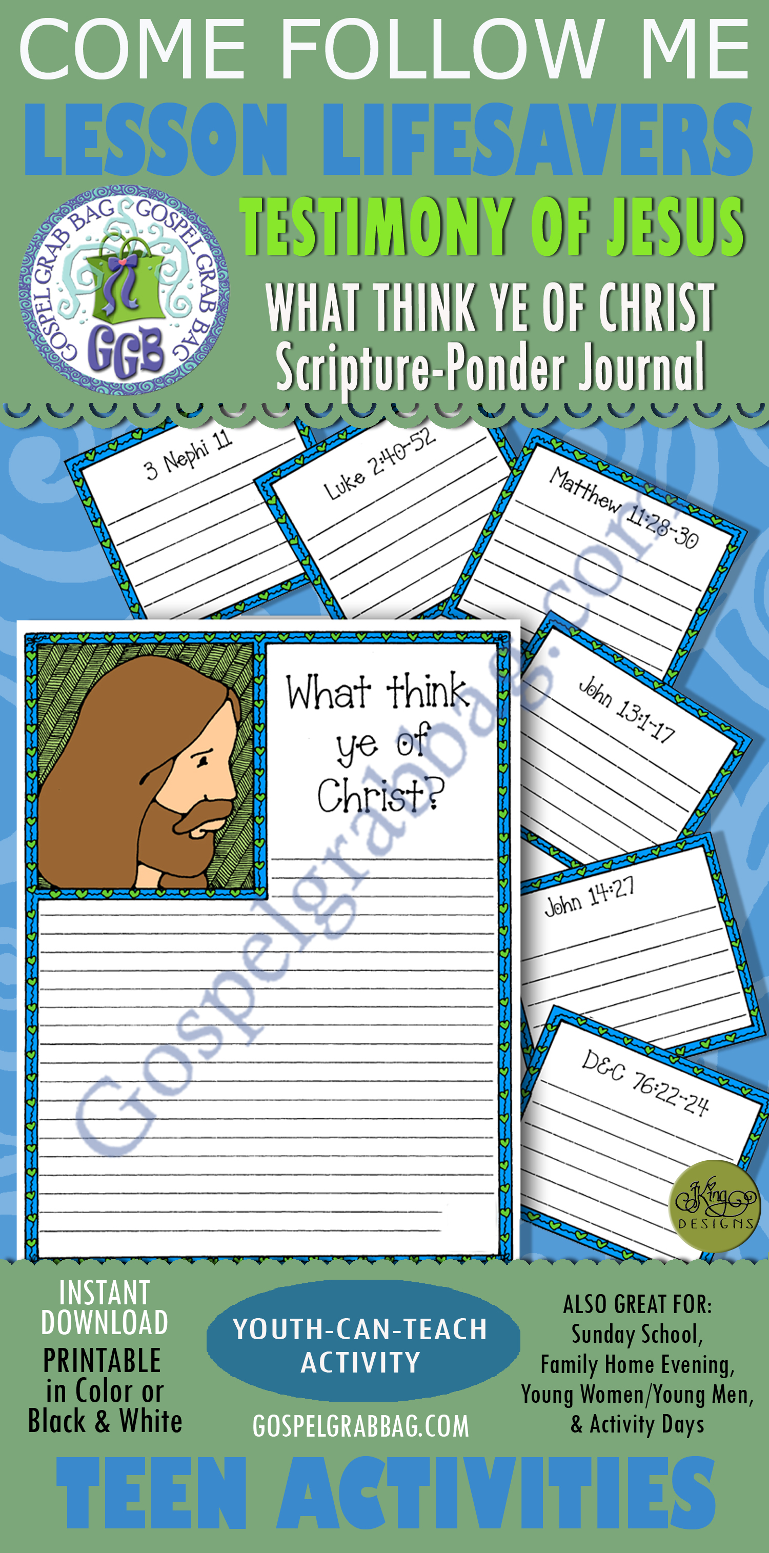 What “think ye” of Christ? Scripture-Ponder Journal