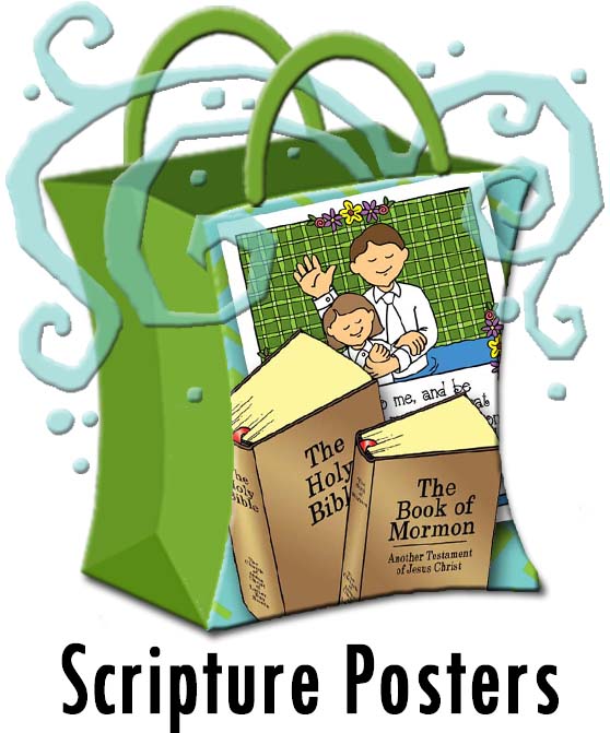 Scripture Posters and Cards, Primary Sharing Time, lessons, Sunday School, GospelGrabBag.com