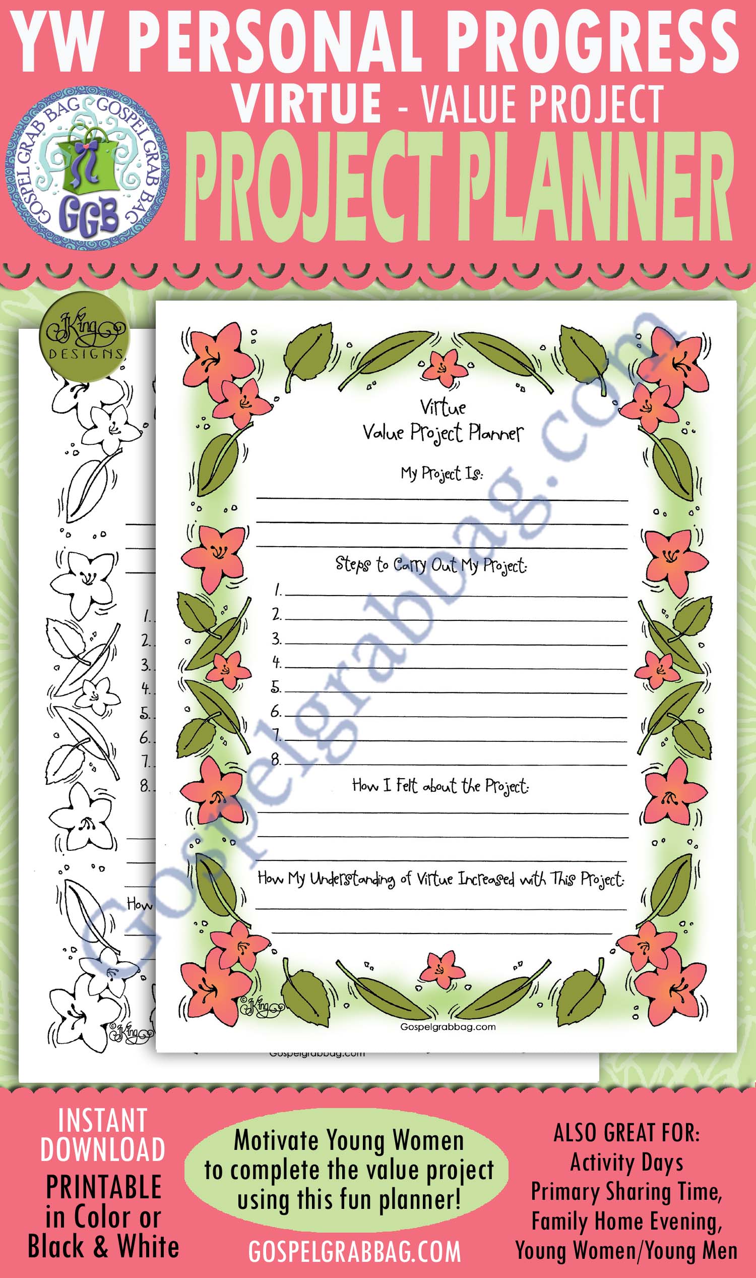 $1.75 VIRTUE PROJECT PLANNER